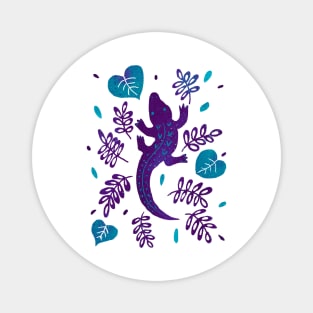 Purple Crocodile Magnet